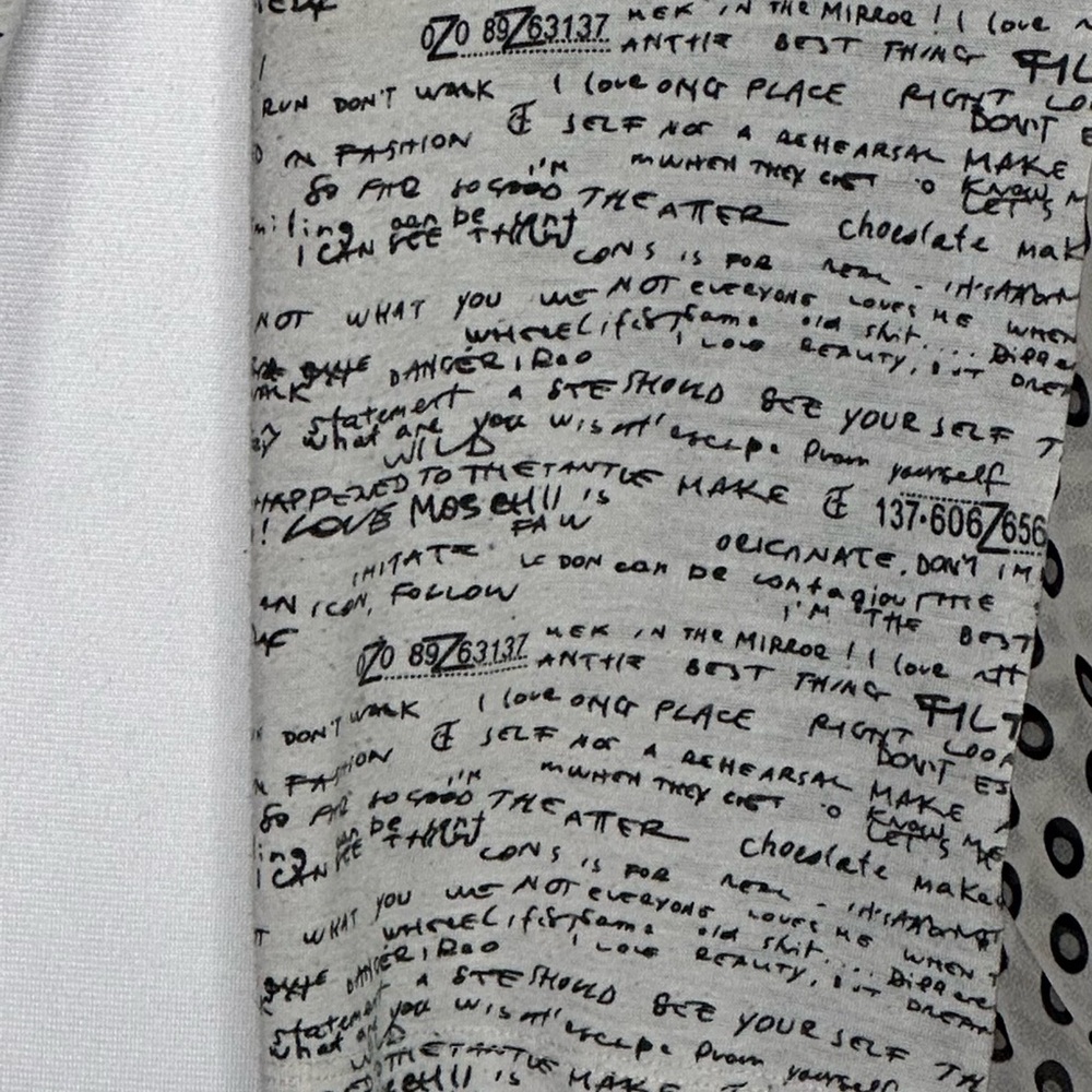 Jack & Jinger Mixed Media Popover Top Black & Off White Art To Wear Boho Sz M - Picture 9 of 10